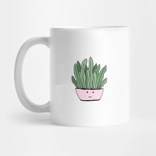 Leaves in smiling flowerpot Mug